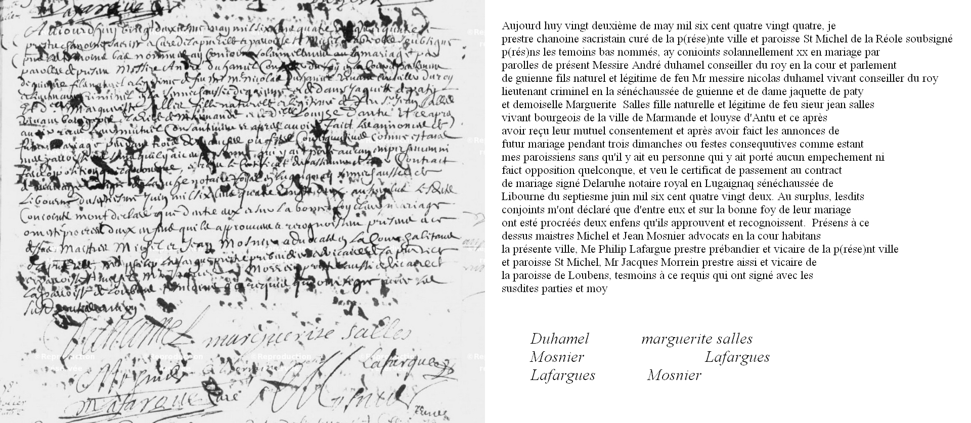 Acte de mariage