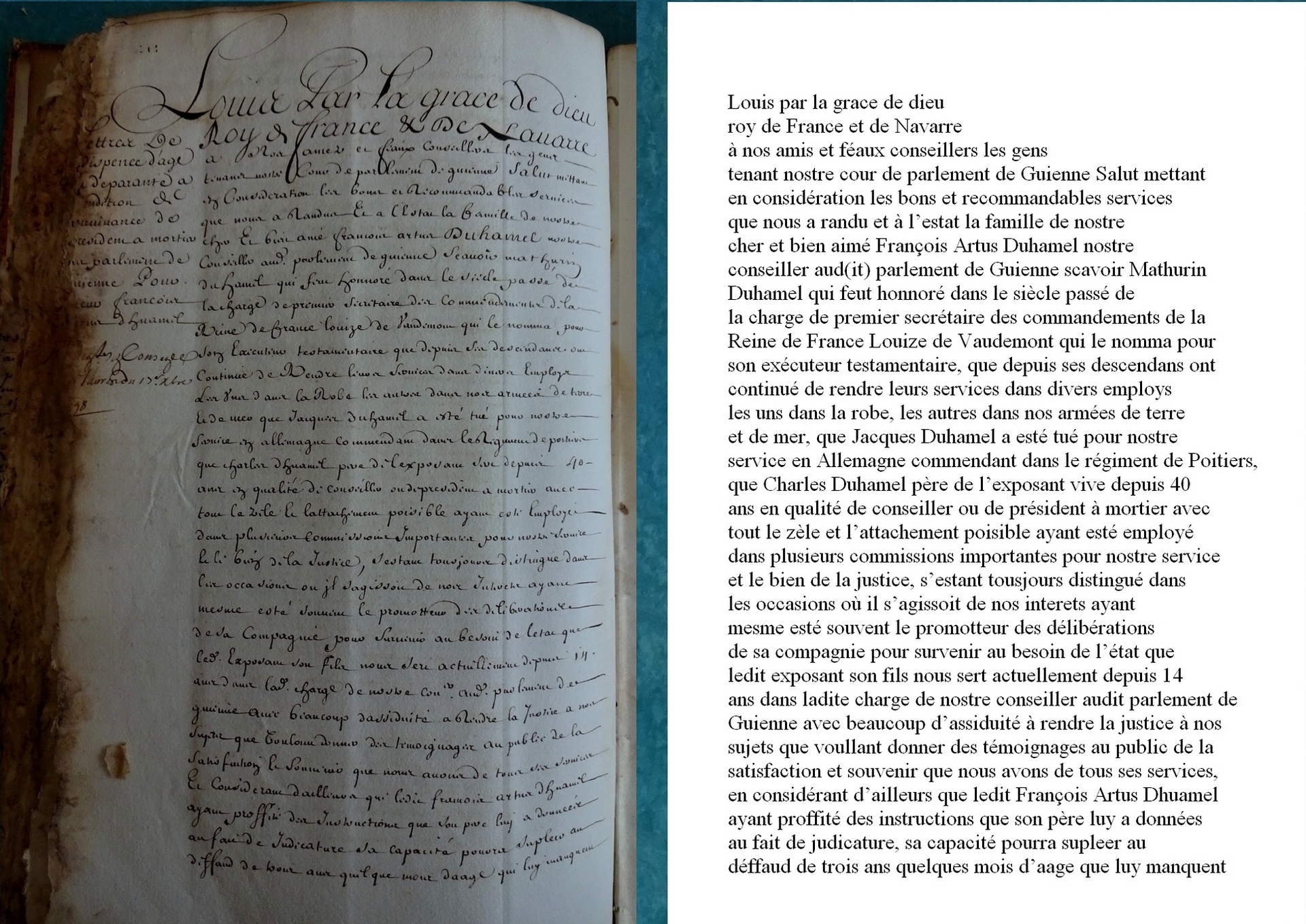 Dispense d'age page 1