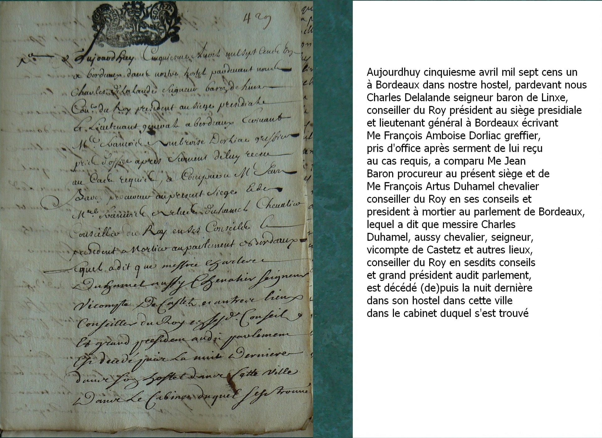 ouverture du testament page 1