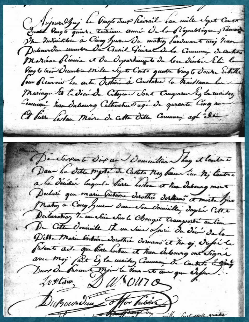 Acte de décès de Victoire