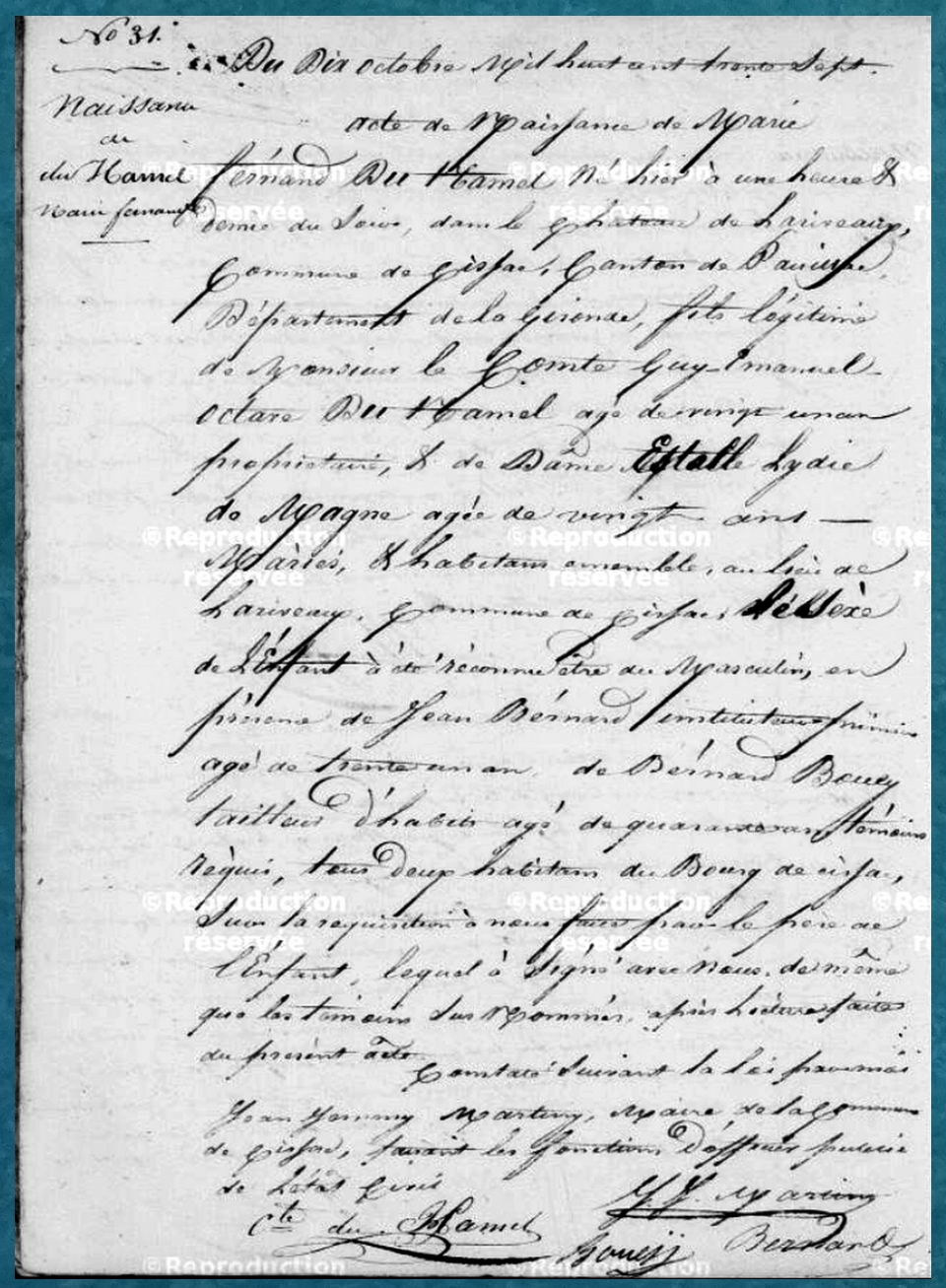 acte naissance de Fernand