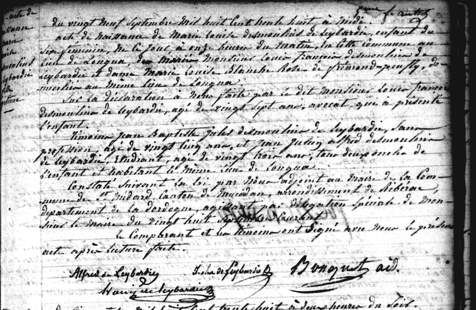 naissance de Marie Louise