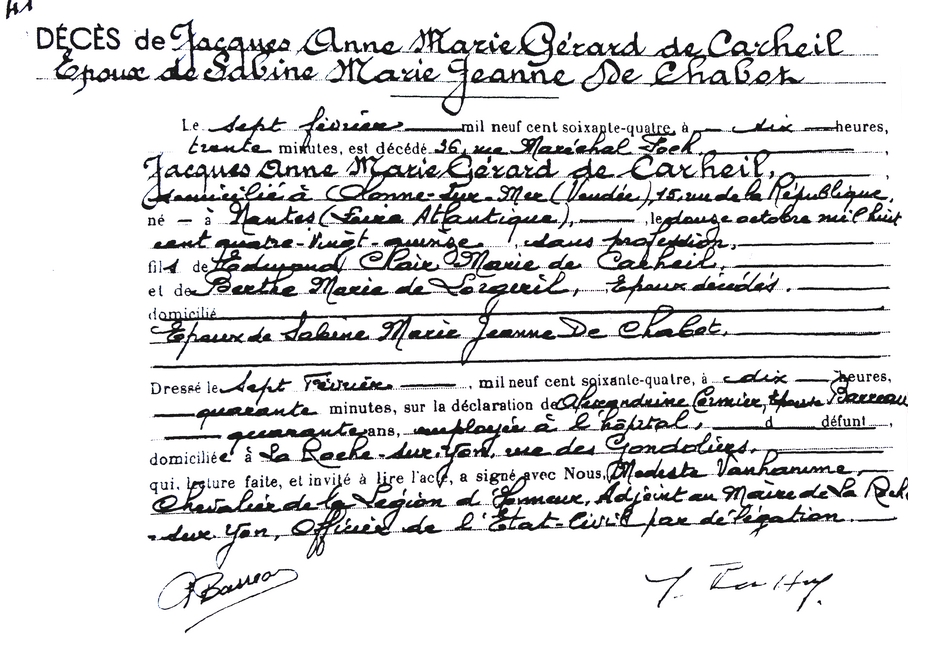 acte de deces