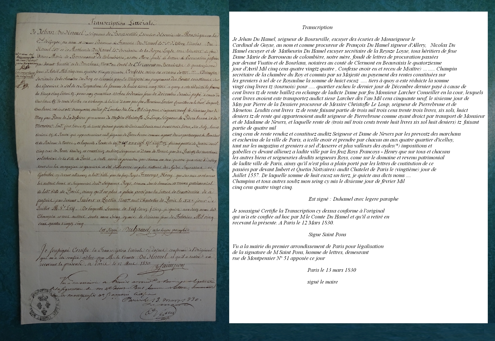 Transcription de la procuration