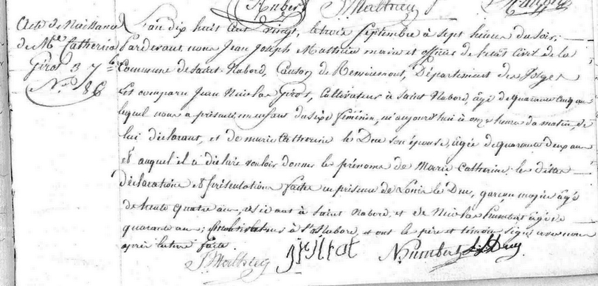 Baptème d'Anne Soubrier