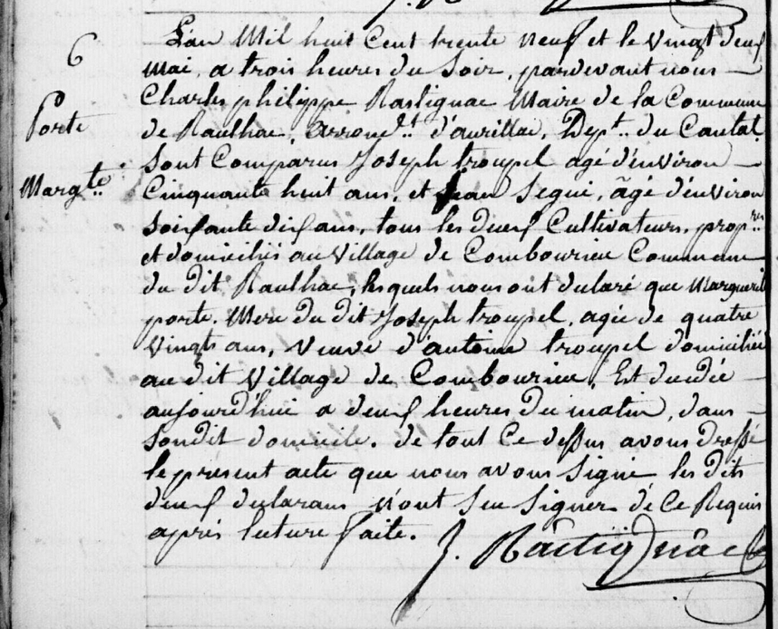 Acte de décès de François FABRE