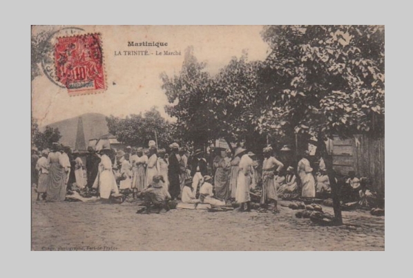 Le marché, vers 1900.