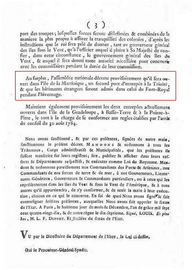 ordonance du 29 novembre 1790